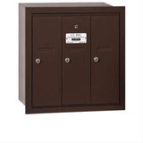 Salsbury Industries 3503ZRU 3503-RU Vertical Mailbox 3 Doors Recessed Mounted USPS Access Bronze