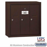 Salsbury Industries 3503ZSU 3503-SU Vertical Mailbox 3 Doors Surface Mounted USPS Access Bronze