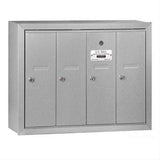 Salsbury Industries 3504ASU 3504-SU Vertical Mailbox 4 Doors Surface Mounted USPS Access Aluminum