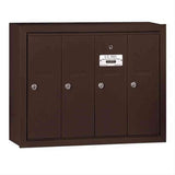 Salsbury Industries 3504ZSU 3504-SU Vertical Mailbox 4 Doors Surface Mounted USPS Access Bronze
