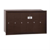 Salsbury Industries 3506ZRU 3506-RU Vertical Mailbox 6 Doors Recessed Mounted USPS Access Bronze