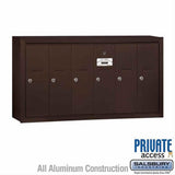 Salsbury Industries 3506ZSP 3506-SP Vertical Mailbox 6 Doors Surface Mounted Private Access Bronze