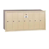 Salsbury Industries 3507SRU 3507-RU Vertical Mailbox 7 Doors Recessed Mounted USPS Access Sandstone