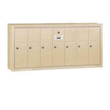Salsbury Industries 3507SSU 3507-SU Vertical Mailbox 7 Doors Surface Mounted USPS Access Sandstone