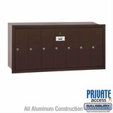 Salsbury Industries 3507ZRP 3507-RP Vertical Mailbox 7 Doors Recessed Mounted Private Access Bronze