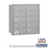 Salsbury Industries 3610ARU 3610-RU 4B+ Horizontal Mailbox 10 B Doors Rear Loading USPS Access Aluminum