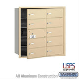 Salsbury Industries 3610SFU 3610-FU 4B+ Horizontal Mailbox 10 B Doors Front Loading USPS Access Sandstone