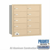 Salsbury Industries 3610SRP 3610-RP 4B+ Horizontal Mailbox 10 B Doors Rear Loading Private Access Sandstone