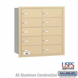 Salsbury Industries 3610SRU 3610-RU 4B+ Horizontal Mailbox 10 B Doors Rear Loading USPS Access Sandstone