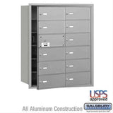 Salsbury Industries 3612AFU 3612-FU 4B+ Horizontal Mailbox 12 B Doors Front Loading USPS Access Aluminum