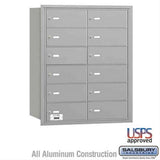 Salsbury Industries 3612ARU 3612-RU 4B+ Horizontal Mailbox 12 B Doors Rear Loading USPS Access Aluminum