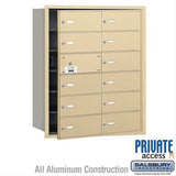 Salsbury Industries 3612SFP 3612-FP 4B+ Horizontal Mailbox 12 B Doors Front Loading Private Access Sandstone