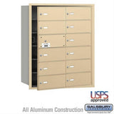 Salsbury Industries 3612SFU 3612-FU 4B+ Horizontal Mailbox 12 B Doors Front Loading USPS Access Sandstone