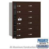 Salsbury Industries 3612ZFP 3612-FP 4B+ Horizontal Mailbox 12 B Doors Front Loading Private Access Bronze