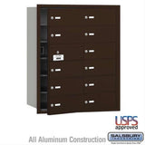 Salsbury Industries 3612ZFU 3612-FU 4B+ Horizontal Mailbox 12 B Doors Front Loading USPS Access Bronze