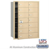 Salsbury Industries 3614SFU 3614-FU 4B+ Horizontal Mailbox 14 B Doors Front Loading USPS Access Sandstone
