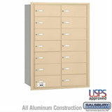 Salsbury Industries 3614SRU 3614-RU 4B+ Horizontal Mailbox 14 B Doors Rear Loading USPS Access Sandstone