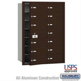 Salsbury Industries 3614ZFU 3614-FU 4B+ Horizontal Mailbox 14 B Doors Front Loading USPS Access Bronze