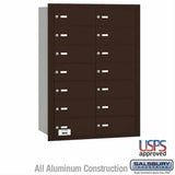 Salsbury Industries 3614ZRU 3614-RU 4B+ Horizontal Mailbox 14 B Doors Rear Loading USPS Access Bronze