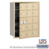 Salsbury Industries 3615SFU 3615-FU 4B+ Horizontal Mailbox 15 A Doors Front Loading USPS Access Sandstone