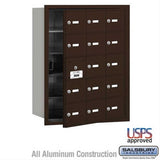 Salsbury Industries 3615ZFU 3615-FU 4B+ Horizontal Mailbox 15 A Doors Front Loading USPS Access Bronze