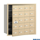Salsbury Industries 3620SFP 3620-FP 4B+ Horizontal Mailbox 20 A Doors Front Loading Private Access Sandstone