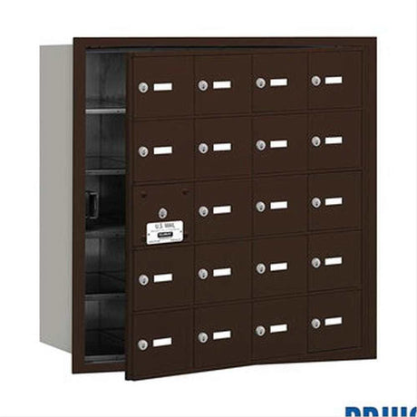 Salsbury Industries 3620ZFP 3620-FP 4B+ Horizontal Mailbox 20 A Doors Front Loading Private Access Bronze
