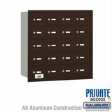 Salsbury Industries 3620ZRP 3620-RP 4B+ Horizontal Mailbox 20 A Doors Rear Loading Private Access Bronze