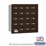 Salsbury Industries 3620ZRU 3620-RU 4B+ Horizontal Mailbox 20 A Doors Rear Loading USPS Access Bronze