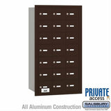 Salsbury Industries 3621ZRP 3621-RP 4B+ Horizontal Mailbox 21 A Doors Rear Loading Private Access Bronze