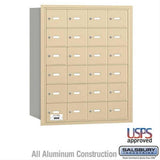 Salsbury Industries 3624SRU 3624-RU 4B+ Horizontal Mailbox 24 A Doors Rear Loading USPS Access Sandstone
