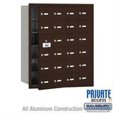 Salsbury Industries 3624ZFP 3624-FP 4B+ Horizontal Mailbox 24 A Doors Front Loading Private Access Bronze