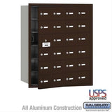 Salsbury Industries 3624ZFU 3624-FU 4B+ Horizontal Mailbox 24 A Doors Front Loading USPS Access Bronze