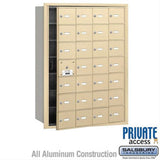 Salsbury Industries 3628SFP 3628-FP 4B+ Horizontal Mailbox 28 A Doors Front Loading Private Access Sandstone