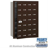 Salsbury Industries 3628ZFP 3628-FP 4B+ Horizontal Mailbox 28 A Doors Front Loading Private Access Bronze