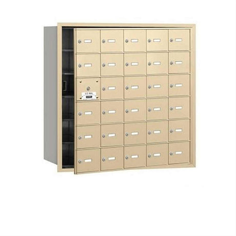 Salsbury Industries 3630SFU 3630-FU 4B+ Horizontal Mailbox 30 A Doors Front Loading USPS Access Sandstone