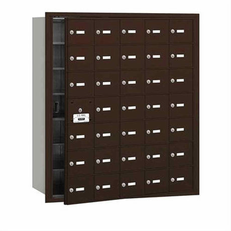 Salsbury Industries 3635ZFU 3635-FU 4B+ Horizontal Mailbox 35 A Doors Front Loading USPS Access Bronze