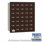 Salsbury Industries 3635ZRP 3635-RP 4B+ Horizontal Mailbox 35 A Doors Rear Loading Private Access Bronze