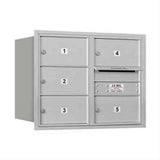Salsbury Industries 3706D-05ARP-05-RP 4C Horizontal Mailbox 6 Door High Rear Loading Private Access Aluminum