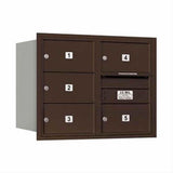 Salsbury Industries 3706D-05ZRP-05-RP 4C Horizontal Mailbox 6 Door High Rear Loading Private Access Bronze