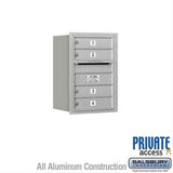 Salsbury Industries 3706S-04ARP-04-RP 4C Horizontal Mailbox 6 Door High Rear Loading Private Access Aluminum