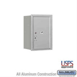 Salsbury Industries 3706S-1PARU-1P-RU 4C Horizontal Mailbox 6 Door High Rear Loading USPS Access Aluminum