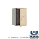 Salsbury Industries 3706S-1PSFP-1P-FP 4C Horizontal Mailbox 6 Door High Front Loading Private Access Sandstone