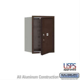 Salsbury Industries 3706S-1PZFU-1P-FU 4C Horizontal Mailbox 6 Door High Front Loading USPS Access Bronze