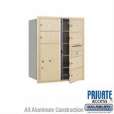 Salsbury Industries 3710D-06SFP-06-FP 4C Horizontal Mailbox 10 Door High Front Loading Private Access Sandstone