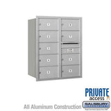 Salsbury Industries 3710D-09ARP-09-RP 4C Horizontal Mailbox 10 Door High Rear Loading Private Access Aluminum