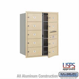 Salsbury Industries 3710D-09SFU-09-FU 4C Horizontal Mailbox 10 Door High Front Loading USPS Access Sandstone