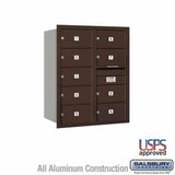Salsbury Industries 3710D-09ZRU-09-RU 4C Horizontal Mailbox 10 Door High Rear Loading USPS Access Bronze