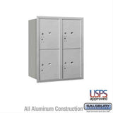 Salsbury Industries 3710D-4PARU-4P-RU 4C Horizontal Mailbox 10 Door High Rear Loading USPS Access Aluminum
