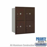 Salsbury Industries 3710D-4PZRP-4P-RP 4C Horizontal Mailbox 10 Door High Rear Loading Private Access Bronze